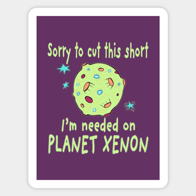 Planet Xenon Sticker by UltraQuirky